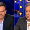 Yann Moix et Michel Drucker dans On n'est pas couché, le samedi 10 octobre 2015 sur France 2.