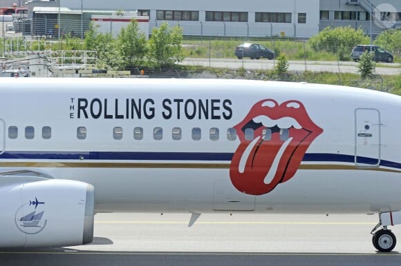 L'avion des Rolling Stones au départ de l'aéroport de Stockholm. Le 2 juillet 2014