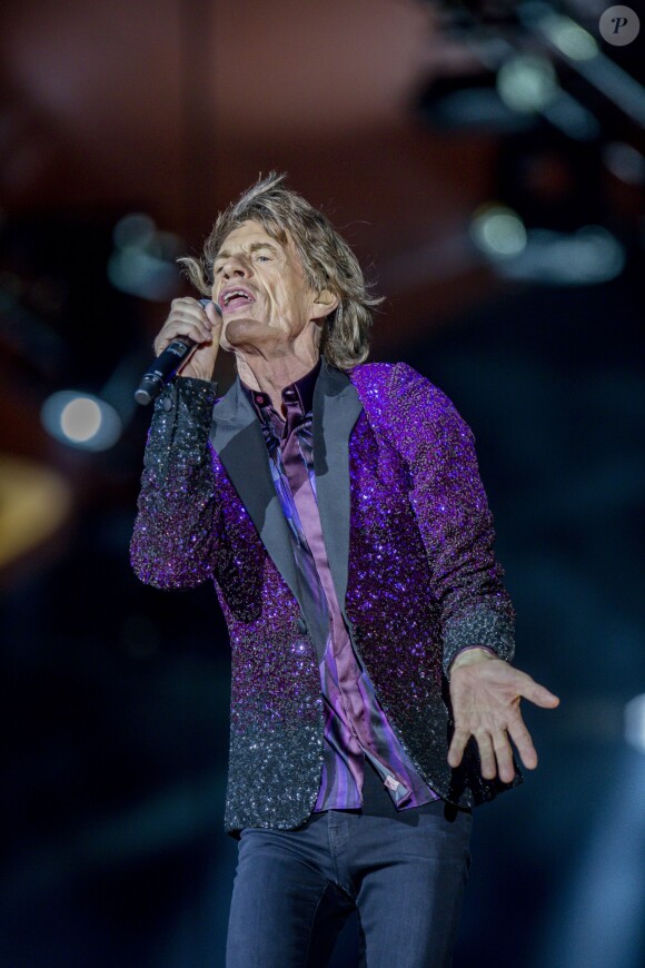 Mick Jagger - Les Rolling Stones en concert au festival Roskilde. Le 3 juillet 2014
