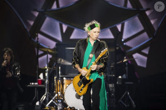 Keith Richards - Les Rolling Stones en concert au Tele2 Arena à Stockholm. Le 1er juillet 2014
