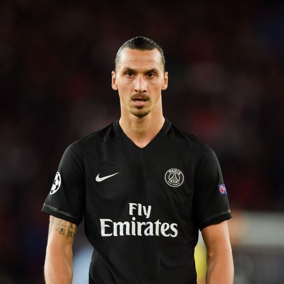 Zlatan Ibrahimovic lors de la rencontre de Ligue des champions entre le Paris Saint-Germain et Malmö au Parc des Princes, le 15 septembre 2015
