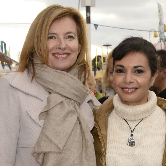 Valérie Trierweiler et Saïda Jawad - Soirée d'ouverture de la "Foire du Trône" au profit de l'association "Secours populaire" à Paris le 27 mars 2015.
