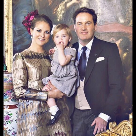 Baptême du prince Nicolas de Suède, fils de la princesse Madeleine et de Christopher O'Neill, le 11 octobre 2015 au palais Drottningholm à Stockholm, photo officielle par Mattias Edwall pour la cour suédoise.