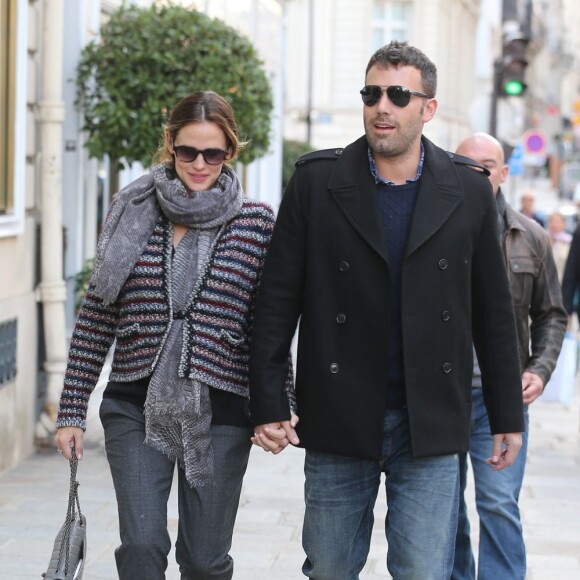 Ben Affleck et Jennifer Garner viennent passer quelques jours en amoureux à Paris le 15 octobre 2012 alors qu'il est en promotion pour le film Argo