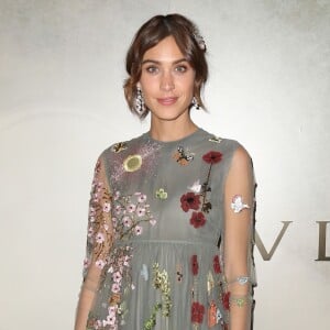 Alexa Chung - Vernissage de l'exposition "BVLGARI & ROME: Eternal Inspiration" à la boutique Bulgari de New York, le 14 octobre 2015.