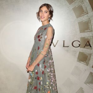 Alexa Chung - Vernissage de l'exposition "BVLGARI & ROME: Eternal Inspiration" à la boutique Bulgari de New York, le 14 octobre 2015.