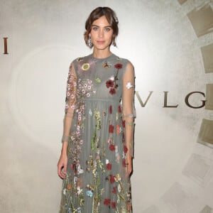 Alexa Chung - Vernissage de l'exposition "BVLGARI & ROME: Eternal Inspiration" à la boutique Bulgari de New York, le 14 octobre 2015.