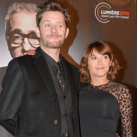 Emma de Caunes et son époux Jamie Hewlett - Remise du 7e Prix Lumière à Martin Scorsese au Palais des Congrès de Lyon, lors du Festival Lumière le 16 octobre 2015.