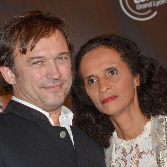 AVincent Perez et Karine Silla - Remise du 7e Prix Lumière à Martin Scorsese au Palais des Congrès de Lyon, lors du Festival Lumière le 16 octobre 2015.