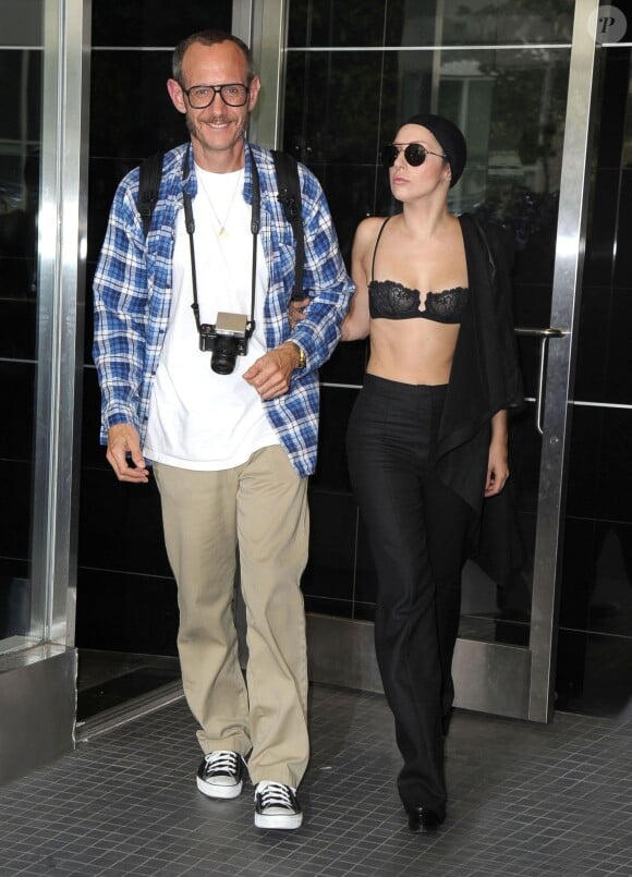 Lady Gaga et le photographe Terry Richardson a New York le 24 août 2013