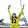 Frédérique Bel donne le départ de la 37e édition des "20 kilomètres de Paris", le 11 octobre 2015.
