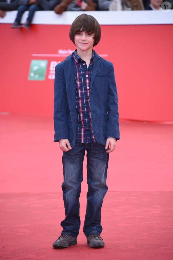 Félix Bossuet - Tapis rouge du film "Belle et Sébastien" à Rome, le 17 octobre 2015.
