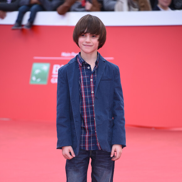 Félix Bossuet - Tapis rouge du film "Belle et Sébastien" à Rome, le 17 octobre 2015.