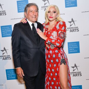 Tony Bennett, Lady Gaga aux "Americans For The Arts 2015 National Arts Awards" à New York, le 19 octobre 2015.