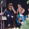 Mariah Carey sur le tournage de son nouveau film "A Christmas Melody" avec Lacey Chabert à Cincinnati dans l'Ohio, le 8 octobre 2015.