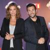 Laurent Ournac et Sandrine Quétier (animateurs de l'émission) - Photocall Danse avec les stars 6 devant TF1 à Boulogne-Billancourt, le 7 octobre 2015.