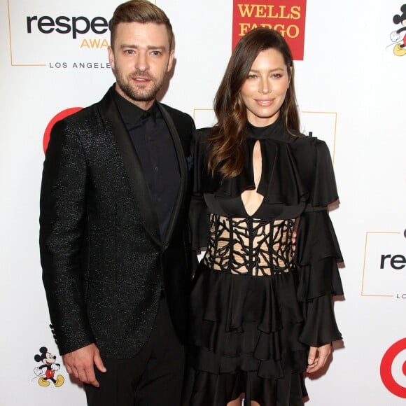 Justin Timberlake et sa femme Jessica Biel - People aux GLSEN Awards à l'hôtel Wilshire de Beverly Hills le 23 octobre 2015.