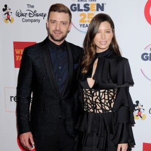 Justin Timberlake et Jessica Biel aux GLSEN Respect Awards à Los Angeles, le 23 octobre 2015.