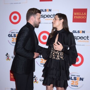 Justin Timberlake et Jessica Biel aux GLSEN Respect Awards à Los Angeles, le 23 octobre 2015.