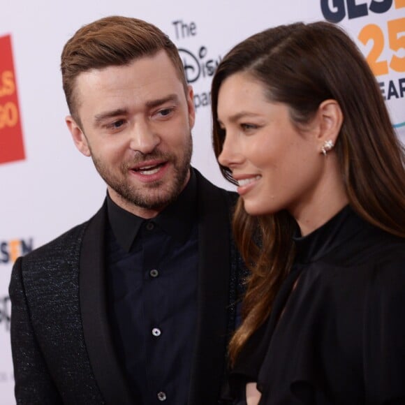 Justin Timberlake et Jessica Biel aux GLSEN Respect Awards à Los Angeles, le 23 octobre 2015.