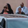 La fille de Lamar Odom, Destiny, son fils Lamar Odom Jr. et son ex-compagne Liza Morales sont allés rendre visite à Lamar Odom au Sunrise Hospital à Las Vegas, le 15 octobre 2015.