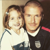 David Beckham et la petite Kirsty Howard, en 2002.