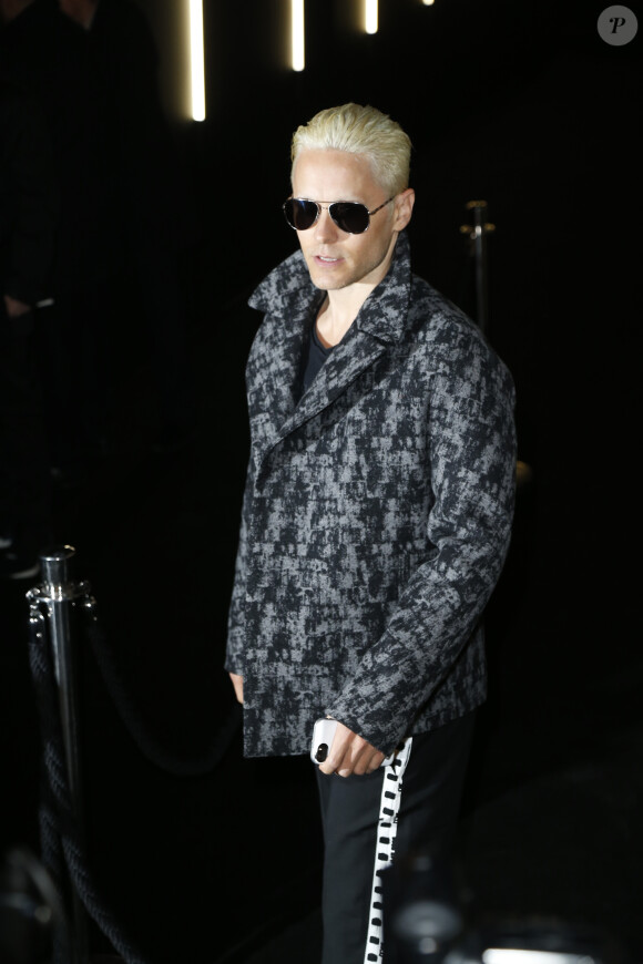 Jared Leto - Défilé de mode prêt-à-porter Automne Hiver 2015-2016. Balenciaga à Paris, le Vendredi 6 Mars 2015.