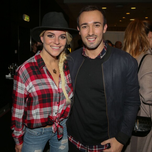 Sophie Tapie et son ami Romain Migdalski - Backstage du défilé du 21ème salon du chocolat à la porte de Versailles à Paris le 27 octobre 2015. © CVS / Bestimage