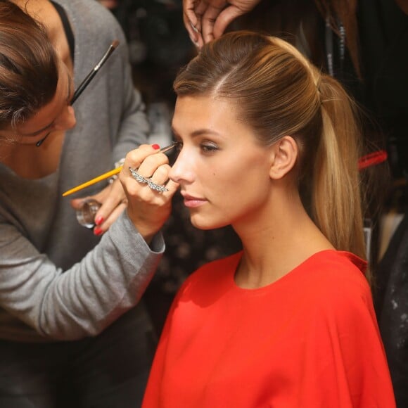 Camille Cerf (Miss France 2015) - Backstage du défilé du 21ème salon du chocolat à la porte de Versailles à Paris le 27 octobre 2015. © CVS / Bestimage