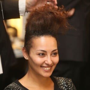 Hedia Charni - Backstage du défilé du 21ème salon du chocolat à la porte de Versailles à Paris le 27 octobre 2015. © CVS / Bestimage