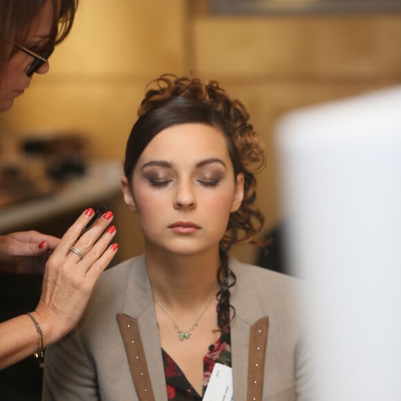 Tiphaine Haas - Backstage du défilé du 21ème salon du chocolat à la porte de Versailles à Paris le 27 octobre 2015. © CVS / Bestimage