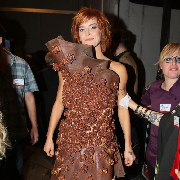 Fauve Hautot - Backstage du défilé du 21ème salon du chocolat à la porte de Versailles à Paris le 27 octobre 2015. © CVS / Bestimage