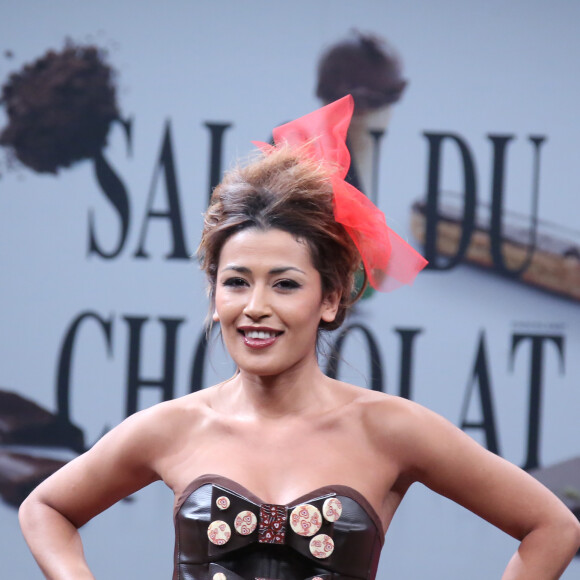 Karima Charni - Défilé du 21ème salon du chocolat à la porte de Versailles à Paris le 27 octobre 2015. © Denis Guignebourg / Bestimage27/10/2015 - Paris