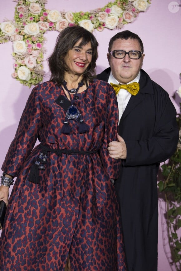 Dolores Branco et Alber Elbaz - Gala d'ouverture de la saison du Ballet de l'Opéra national de Paris, le 24 septembre 2015.