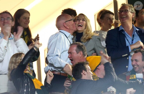 Rupert Murdoch et Jerry Hall ont assisté à la finale de la Coupe du monde de rugby à Londres. Le 31 octobre 2015