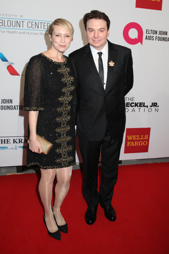 Kelly Tisdale et Mike Myers à la soirée de gala caritative contre le sida à New York, le 28 octobre 2014