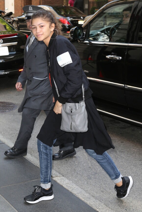 Zendaya Coleman arrive à son hôtel à New York, le 4 mai 2015.