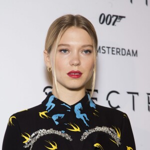 Léa Seydoux au photocall de Spectre à Amsterdam, le 28 octobre 2015.