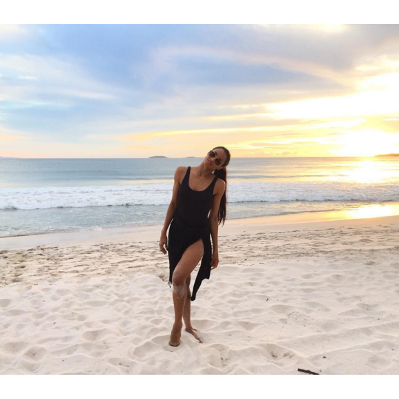 Ciara, son compagnon Russell Wilson et son fils Future en vacances au Mexique. Novembre 2015.