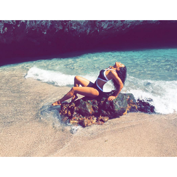 Ciara, son compagnon Russell Wilson et son fils Future en vacances au Mexique. Novembre 2015.