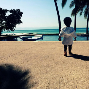 Ciara, son compagnon Russell Wilson et son fils Future en vacances au Mexique. Novembre 2015.