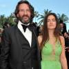 Fréderic Beigbeder et sa femme Lara Micheli - Montée des marches du film " Saint-Laurent" lors du 67e Festival du film de Cannes, à Cannes le 17 mai 2014