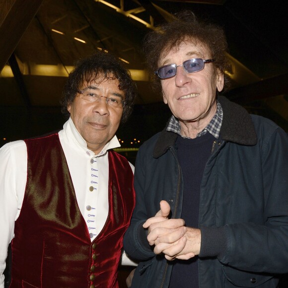 Exclusif - Laurent Voulzy et Alain Souchon - Concert privé MFM Radio de Alain Souchon et Laurent Voulzy sur un bateau-mouche à Paris le 10 novembre 2015. ©Guirec Coadic/Bestimage