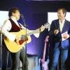 Exclusif - Laurent Voulzy, Bernard Montiel et Alain Souchon - Concert privé MFM Radio de Alain Souchon et Laurent Voulzy sur un bateau-mouche à Paris le 10 novembre 2015. ©Guirec Coadic/Bestimage