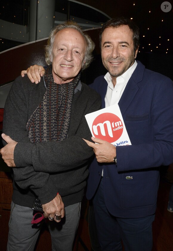 Exclusif - Didier Barbelivien et Bernard Montiel - Concert privé MFM Radio de Alain Souchon et Laurent Voulzy sur un bateau-mouche à Paris le 10 novembre 2015. ©Guirec Coadic/Bestimage