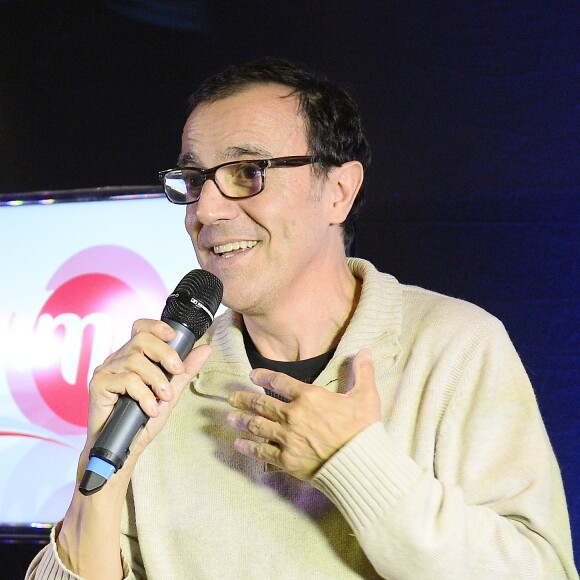 Exclusif - Thierry Beccaro -Concert privé MFM Radio de Alain Souchon et Laurent Voulzy sur un bateau-mouche à Paris le 10 novembre 2015. ©Guirec Coadic/Bestimage
