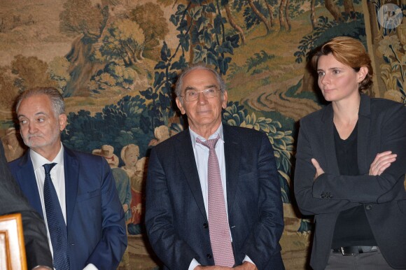 Jacques Attali, François de Closets et Caroline Fourest - Remise du 2ème prix Bristol des Lumières au Bristol à Paris, le 12 novembre 2015. ©Veeren/Bestimage