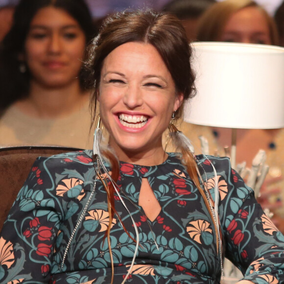 Exclusif -  Natasha St-Pier (enceinte) - Enregistrement de l'émission "Du côté de chez Dave" au Studio 107 à La Plaine Saint Denis. Le 20 octobre 2015