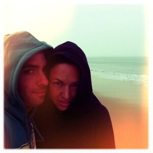 Natasha St-Pier et son mari Grégory, dans le sud-ouest de la France, le 29 septembre 2011.