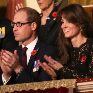 Catherine, duchesse de Cambridge et le prince William au Royal British Legion Festival of Remembrance au Royal Albert Hall de Londres, le 7 novembre 2015